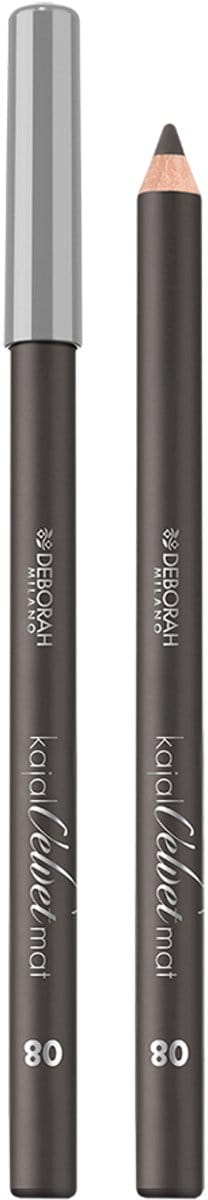 Deborah Milano Kajal Velvet Mat 08 Gray Long Lasting Ultra-Pigmented Creamy Eye Pencil 1.3g