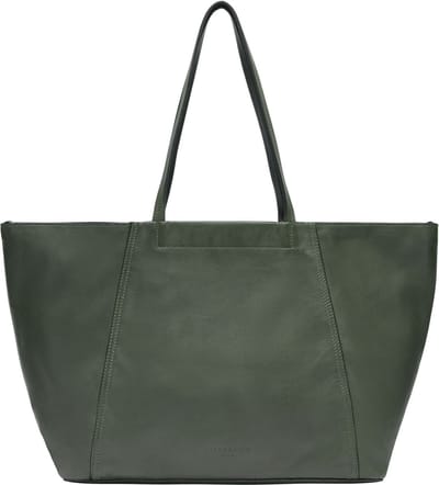 LIEBESKIND BERLIN Leren Schoudertas Chudy Sheep Natural Shopper Cypress Green Olijfgroen