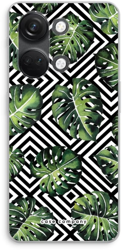 Case Company® - Hoesje geschikt voor OnePlus Nord 3 hoesje - Geometrische jungle - Soft Cover Telefoonhoesje - Bescherming aan alle Kanten en Schermrand