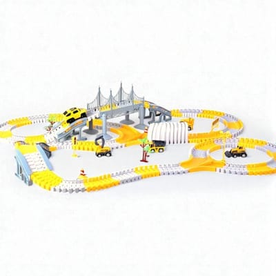 Dutchers® Technisch Bouwspeelgoed – Auto & vrachtwagen - Peuters & kleuters - Wegblokspeelgoed - 231-delig – Montessori STEM-speelgoed – Cognitief speelgoed – Bouwstenen - Ideaal Cadeau voor Kinderen vanaf 3 jaar