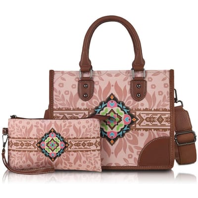 Multifunctionele Crossbody Tas met Rits voor Dames met Boheemse Schouderband en Verstelbare Grote Capaciteit Canvas 27*11*22cm roze