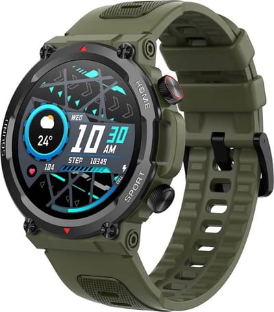 DrPhone PureSport - Multifunctionele Smartwatch - Hartslag/Bloedzuurstof/Slaapbewaking - Bluetooth-oproep – Bluetooth 5.2 – IP67 – Zwart/Groen