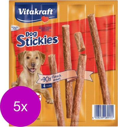 Vitakraft Dog Stickies 4x11 g - Hondensnacks - 5 x Rund