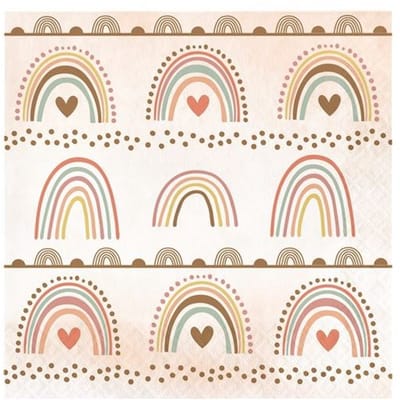 Servetten Boho rainbow 33 x 33 cm - 16 st