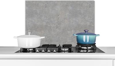Spatscherm keuken 60x40 cm - Kookplaat achterwand Beton - Patronen - Industrieel - Muurbeschermer - Spatwand fornuis - Hoogwaardig aluminium