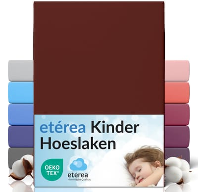 etérea Jersey Hoeslaken 80x160 - 80x180 cm Oekotex Made in Green - 100% katoen - Bordeaux