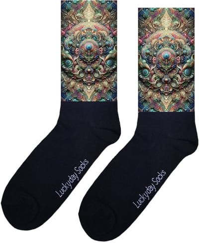 Geometrisch - Valentijns Cadeau - Kleurige sokken - Grappige sokken - Leuke sokken - Hem Haar sokken - Vrolijke sokken - Sint cadeau - Vaderdag - Moederdag - Verjaardag cadeau - Kerst cadeau - Leuk Cadeau - Pastel - Socks maken Happy - 37-44