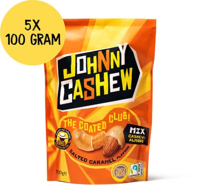 Johnny Cashew – Mix cashew almond salted caramel - Tony's Open Chain – 5 x 100 gram
