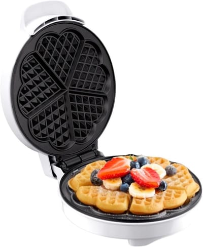 Mini Wafelmaker - Eiercakeoven Bubbeloven - Ontbijt Snacks Maken - Antiaanbaklaag Snel - 218x127 mm - Zwart