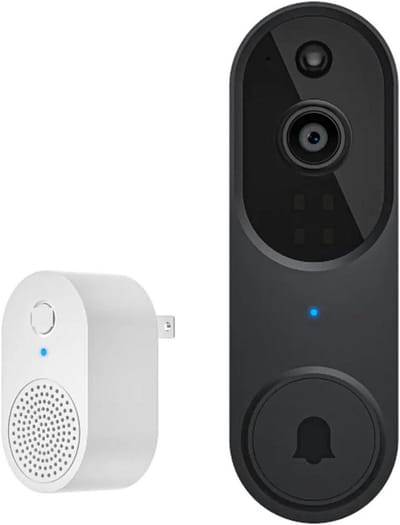 Videodeurbel Camera - Slimme Deurbel - Huis Beveiligen - AI Bewegingsdetectie - 1080p Resolutie - Zwart