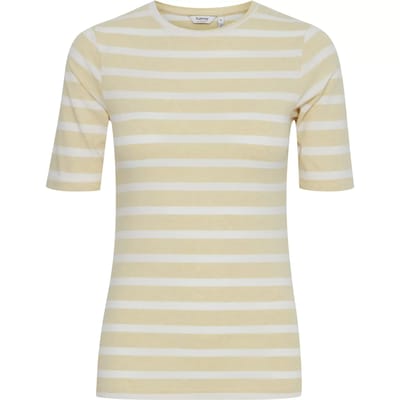 byoung Dames Stretch Basic T-Shirt Kortmouw Ronde Hals Gestreept Bovenstuk BYPAMILA