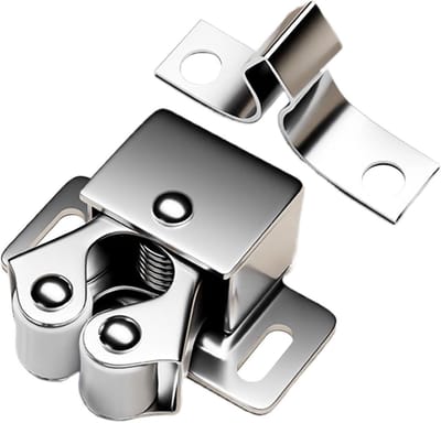Kastdeur Magneet - Deurstopper - Kasten Sluiten - Veilige Vergrendeling - 25 mm - Zilver
