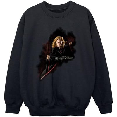 Harry Potter Meisjes Hermelien Vecht als een meisje Sweatshirt (Zwart)