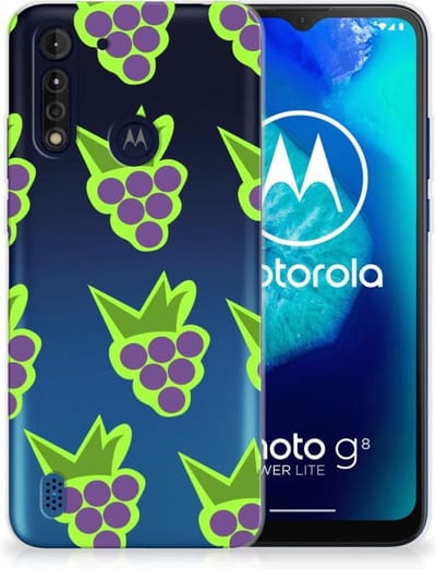 Motorola Moto G8 Power Lite Siliconen Case Druiven