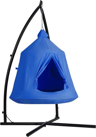 Hangstoel en Campingtent voor Kinderen - Hangmat met Kussen en LED Verlichting