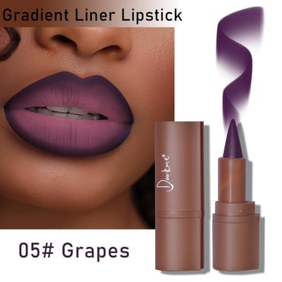 2 in 1 Matte Lippenstift Lipliner Hooggepigmenteerde Velvet Lipliner Verloop Effect Lipliner Stick Waterdicht Lip Make-up