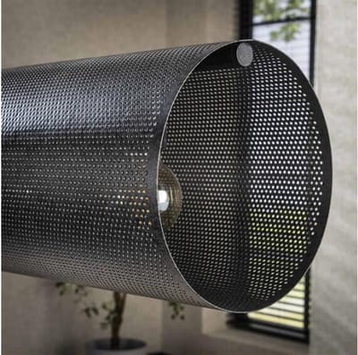 Hanglamp 7L koker XL mesh - Artic zwart