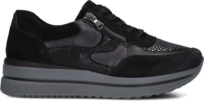 Waldläufer K Luana Sneakers - Suède - Dames - Zwart - Maat 38