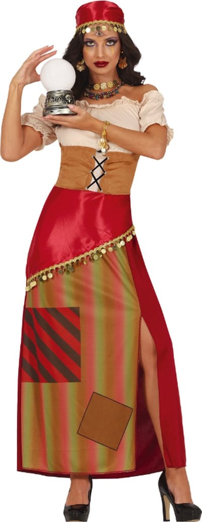 Fiestas Guirca - Dames jurk tarot reader - maat S (36-38) - Carnavalskleding - Carnaval - carnavalskleding 2027 - Carnaval kostuum