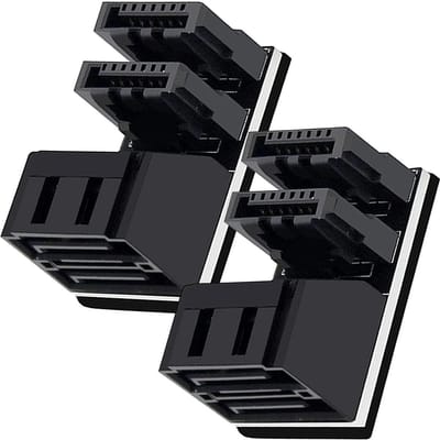 Dailygoody - Dual SATA 7 Pin Adapter - SSD/HDD Verbinder - 90 Graden - Rechtshoekige Connector - Ideaal voor opslag - Geschikt voor alle SATA apparate