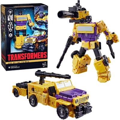 Transformers Age of the Primes Combaticon Swindle, Voyager Class 16.5 cm Converting Action Figure, Robot Toys for Ages 8+