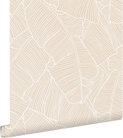 ESTAhome behang bladeren beige - 53 cm x 10.05 m - 130931