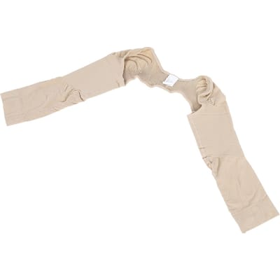 Elastische Arm Shaper Schouder Bovenarm Compressie Wrap Shaper Rugcorrector Huidskleur L L beige