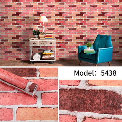 Autocollant mural imperméable en pierre de brique PVC amovible, 10m, pour salon, cuisine, salle de bains, décoration de maison, papier peint auto-adhésif 5438