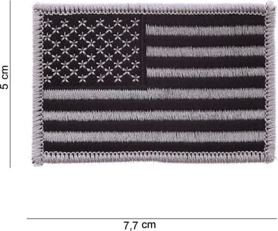Embleem USA stof  zilver