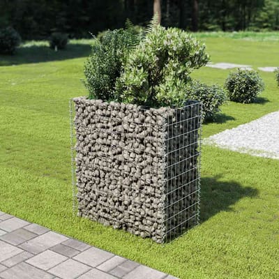vidaXL - Gabion - plantenbak - verhoogd - 90x50x100 - cm - gegalvaniseerd - staal