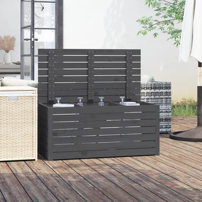 vidaXL - Tuinbox - 101x50,5x46,5 - cm - massief - grenenhout - grijs