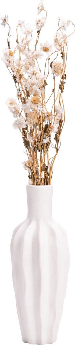 QUVIO Vaas – Vaasje – Vazen – Bloemenvaas – Droogbloemenvaas-Witte vaas – Vaas wit – Vaas keramiek – Keramische vaas – Japandi stijl – Droogbloemen vaas – Keramiek vaas – Bloemenvaasje – Keramiek - Wit