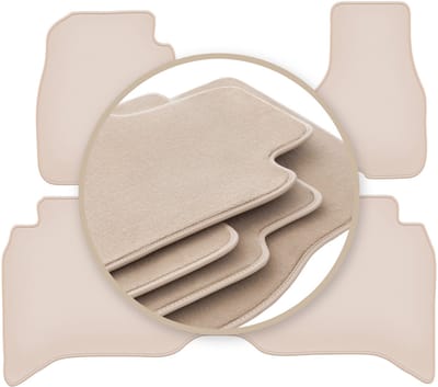 PREMIUM beige vloermatten voor: Dodge RAM DS DJ 1500 pick-up 2012-2020