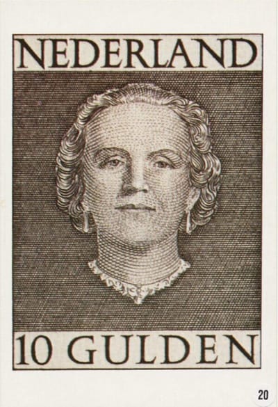Briefkaart met afbeelding Koningin Juliana postzegel