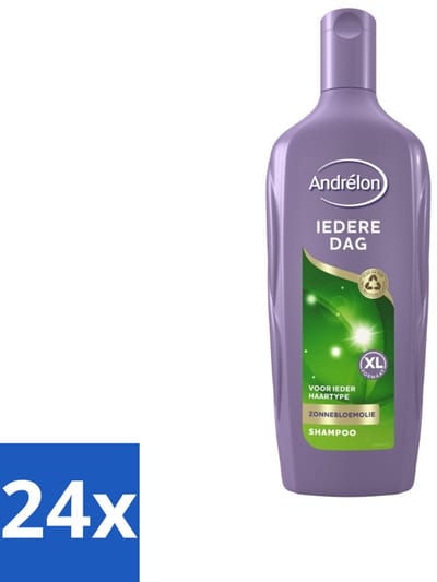 24 x Andrélon - Iedere Dag - Shampoo - 450 ml - Shampoo - Haarverzorging - Dagelijks Gebruik - Zonnebloem Extract - Glanzend Haar