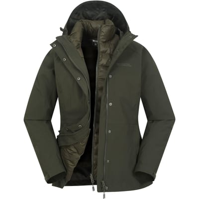 Mountain Warehouse Dames/Dames Alaskan 3 in 1 gewatteerd jack (Kaki Groen)