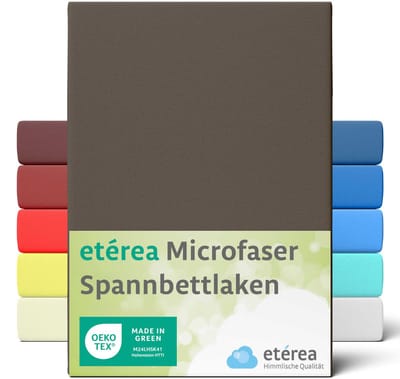 etérea Microvezel Jersey Hoeslaken 140x200-160x200 cm Donkerbruin