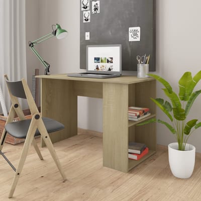 vidaXL - Bureau - 110x60x73 - cm - bewerkt - hout - sonoma - eikenkleurig