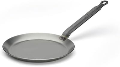 Crêpepan Carbon Plus - Pannenkoekenpan ijzer - Delicate pannenkoeken bakken - Snelle temperatuurstijging - 18 cm - Zilver
