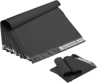 100 stuks 305x380mm Zwarte Verzendzakken, Professionele Plastic Verzendingstassen met Opaque Kleefsluiting voor Veilig Verzenden