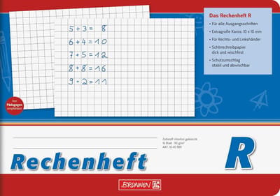 Rekenboek Klasse 1 - Schrift Cijferen - Oefenen Rekenen - Extra Dik Papier - A5 Landschap - Effene Kaft