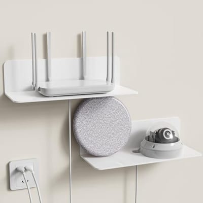 Zwevend acryl wandrek zonder boren - Set van 2 zelfklevende planken voor keuken, slaapkamer, kantoor en badkamer