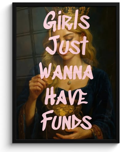 Poster in lijst - Fotolijst 60x80 cm - Posters - Kroon - Vrouw - Jurk - Opvallend - Posterlijst zwart - Decoratie - Wanddecoratie woonkamer - Muurdecoratie slaapkamer