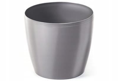 Bloempot Magnolia Glad Zilver Metaal 36cm Hoogwaardig Kunststof