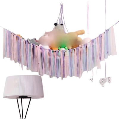Nivard Knuffel Net - Hangmat - Speelgoed - Opbergsysteem - Hangmat Voor Knuffels - Organizer - Paars