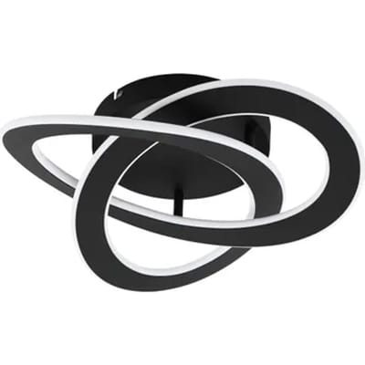 EGLO Rolimare Plafondlamp - LED - 42 cm - Zwart/Wit