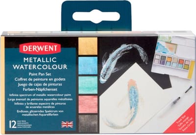 Derwent - Metallic Paint 12 Pan Palette (603058)