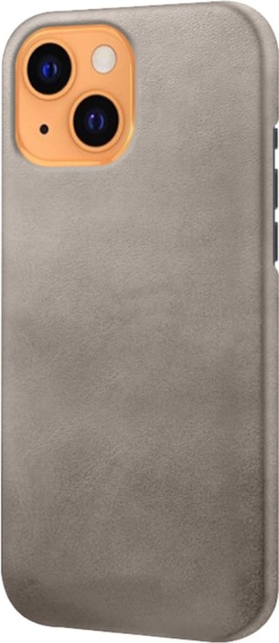 Coverup Hoesje - Geschikt voor iPhone 13 Hoesje - Coverup Leather Back Cover - Grijs