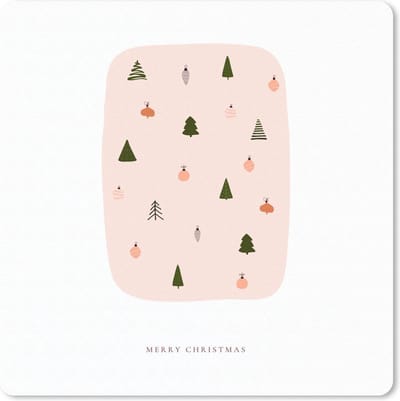 Muismat 20x20 cm - Mousepad Kerstbomen - Kerstballen - Quote - Muismatten - Kerst - Cadeau - Kerstcadeau voor mannen en voor vrouwen