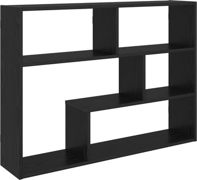 vidaXL - Wandplank - Muurmontage - Zwart - eiken - 95 - x - 20 - x - 69,5 - cm